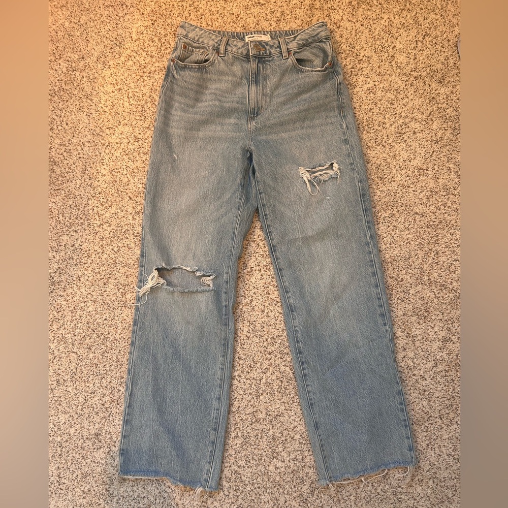 GARAGE Wide Leg Distressed Jeans (Size 7)